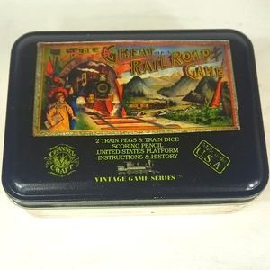 The Great Railroad Game Vintage Game Series with Tin NEW Sealed